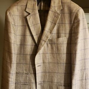 Mens wool and linen Faconnable Sport Coat 42R